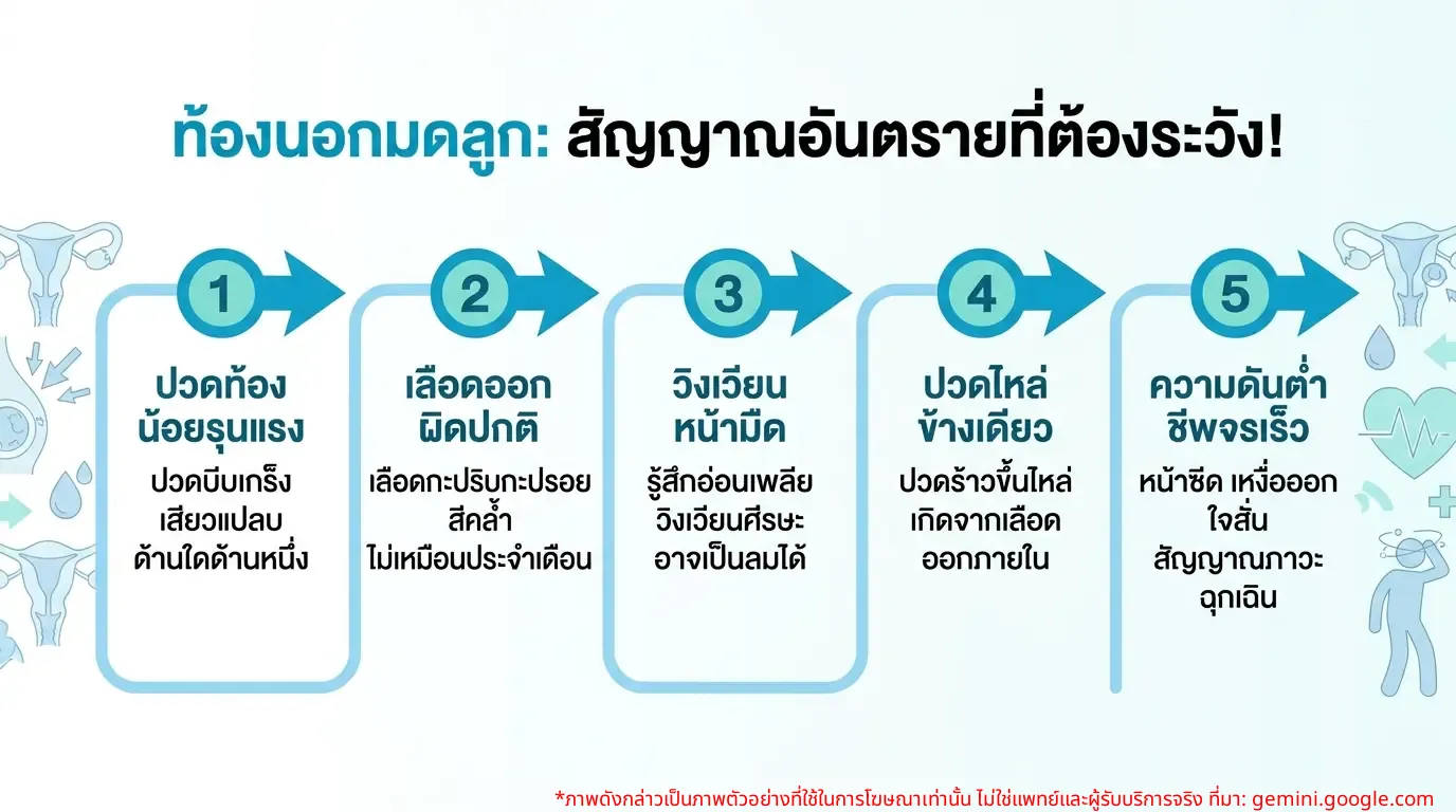 อินโฟกราฟิก: สัญญาณอันตรายของท้องนอกมดลูกที่คุณไม่ควรมองข้าม